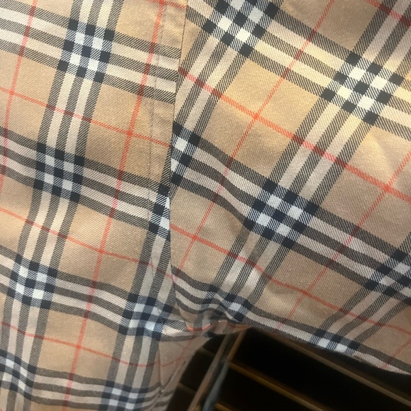Burberry Beige and Black Plaid Button Down Shirt - Picture 7 of 9